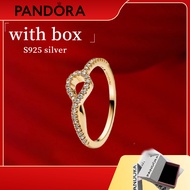 100% S925 sterling silver (hot selling with box) jewelry Pandora Infinite Lab-grown Diamond Pavé Rin