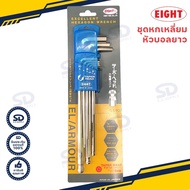 ประแจหกเหลี่ยม หัวบอลยาว 9 ตัวชุด Eight ชุดประแจแอล งานแท้จากญี่ปุ่น หกเหลี่ยม รุ่น TLS-9D