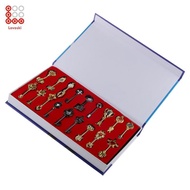 [Shiwaki3] Set of 18pcs Fairy Tail Lucy Spirit Keys With 1 Necklace Chain for Cosplay