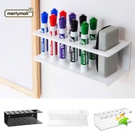 MERLYMALL Marker Holder Rack, 10 Slots Acrylic Pen Holder,  Whiteboard Marker Wall Mounted Eraser ho