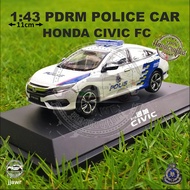 POLIS CIVIC: 1:43 Honda Civic PDRM Polis Diraja Malaysia Police Car Model Diecast Toy Car Replica