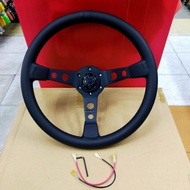 MOMO black edition Steering Wheel Width 13.5 Inches Lift 3.5