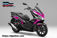 Stiker Modifikasi Pcx Lokal Hitam pink tajam