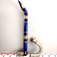 อั๋นท่อรถไถซิ่ง ชุดลั่นรุ่นMU / Mต่อจากเทอร์โบเดิมปลายท่อสแตนเลส304ไดร์สีเต็มขนาด3นิ้ว+คอท่อสแตนเลส3