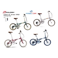 RALEIGH CLASSIC FOLDING BIKE 20" BICYCLE SHIMANO 7SPEED DARK GREEN,BLUE,RED,SILVER