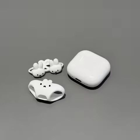 Kawaii Cartoon Bikini Miffy Rabbit Earphone Shell Compatible for Airpod Pro3 Airpods4 Airpods Pro Cu