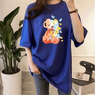 [AMYGO] A21266 M-5XL Loose Tshirt Woman Plus Size Baju T shirt Perempuan Lengan Pendek T-shirt Women