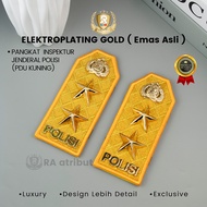 Irjen Pdu Rank Premium Metal Embroidery Thick Luxury