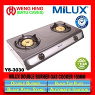 Milux 2 Burner Epoxy Gas Cooker YS-3030B
