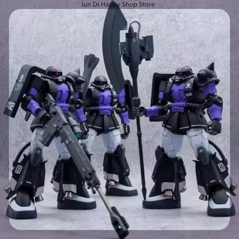 Gaogao Zaku Ms-06r-1a Assembly Action Model Kit Hg 1/144 005 003 Zaku Ii High Sniper Rifle Axe Canno