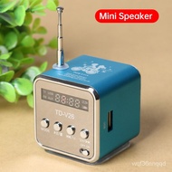 Mini Radio Receiver TD-V26 Digital Portable Speakers LCD Stereo Loudspeaker B Charging Support TF  FM Radio Mic Player