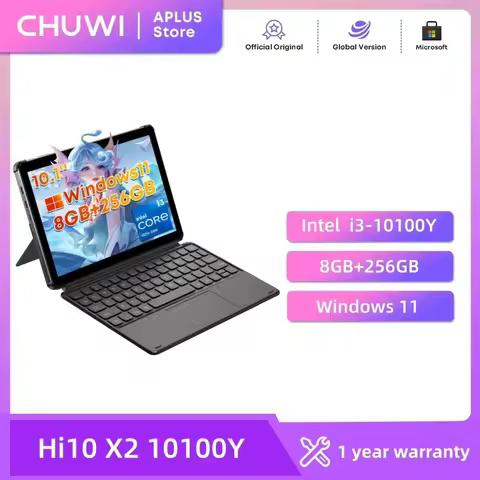 CHUWI Hi10 X2 Tablets Dual-Core Intel 10th i3-10100Y 8GB RAM 256GB ROM Intel UHD Graphics 615 10.1" 