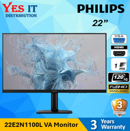 Philips 22 FHD 22E2N1100L VA Monitor | 1920 x 1080 | 1MS MPRT | 120Hz Refresh Rate | HDMI / VGA