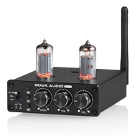 Douk Audio P6 Mini Bluetooth 5.0 Tube Preamp Speaker Receiver Stereo Pre-Amplifier USB Player