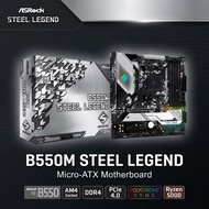 ASRock B550M Steel Legend Micro-ATX Motherboard AMD Ryzen 5000 AM4 PCIe 4.0 B550 Chipset