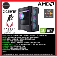 Gaming PC Desktop AMD Ryzen 7 5700G/8GB/16GB/512GB SSD/1TB SSD/RTX4060 8GB/600W