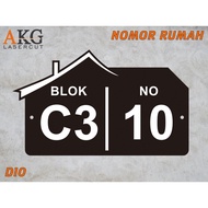 ACRYLIC HOUSE NUMBER ACRYLIC HOUSE NUMBER/ HOUSE NUMBER BOARD/ - D010