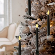 Hanging Floating Flameless Candles with Wand Flameless Taper Candles LED Candles Warm Light Christma