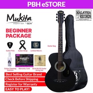 Mukita by BLW Standard Acoustic Guitar Original 38 Inch for Beginners Comes with Guitar Bag String Set Fingertip Guard Pick and and BLW Merchandise Sticker/Gitar Akustik Kayu Basswood
