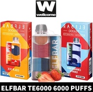 [WELLCOME] ELFBAR TE6000 6000 RECHAGEABLE TYPE-C USB READY STOCK