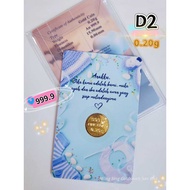 ♛Wing Sing 999.9 Gold Bar Fine Gold Wafer Gold Card Gift Goldbar Gold bar Emas 999.9 Kad Gold Bar☟