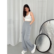 M to L - Azalea Cargo Pants Baby Terry - Women's Long Pants Bottoms Highwaist Long Cargo Pants Women