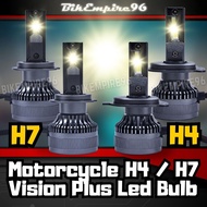 Motorcycle 1Pair H4/H7 Vision Plus Led Bulb 4300K 16000lm for Ducati BMW Yamaha Kawasaki Honda Suzuk