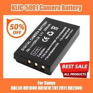3.7V 2000mAh KLIC-5001 Camera Battery,for Sanyo DBL50 HD1000 HD1010 TH1 FH11 HD2000