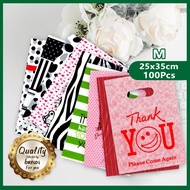 bnesos Stationary Printed Plastic Bag Thank You Plastic Bag Plastic Packaging M 25X35cm 100Pcs