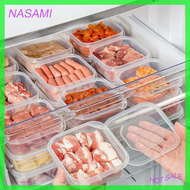 NASAMI Refrigerator Frozen Meat Sub-Package Fresh-Keeping Box Freezer Kitchen Storage Sub-Grid Preparation Food-Grade Sealed Boxes