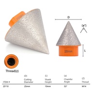 【Bestseller】 Xcan M14 Diamond Chamfer Bits 20-75mm Milling Tile Cutter Marble Concrete Hole Saw Maso