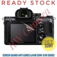 LAYAR PET Screen Guard sony A7ii A7III A7RII A7 Mark III A7Rii A7Sii ZV1 ZVii ZV-E10 ZVE10 RX100 RX1