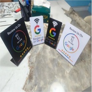 13.56Mhz โปรแกรม Google Review Card NFC สถานีตาราง NFC Google รีวิวจอแสดงผลดัดการ์ดยืนยี่ห้อวงเล็บ