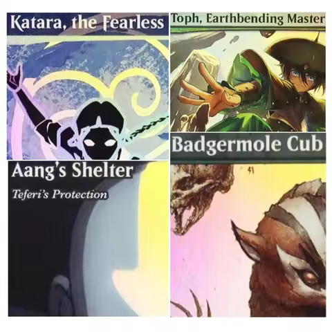 Foil "Badgermole Cub/wan shi tong/Ozai, the Phoenix King" Proxy Cards Top Quality Board Playing Trad