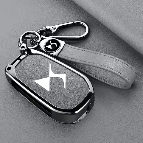 Styling Zinc Alloy Leather Car Key Case Cover Shell Keychain For DS DS7 DS5 DS6 DS9 New Energy DS4 D