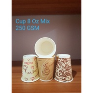 Paper Cup 8 Oz Printing 250 Gsm, Paper Coffee Cup, Coffee Cup, Paper