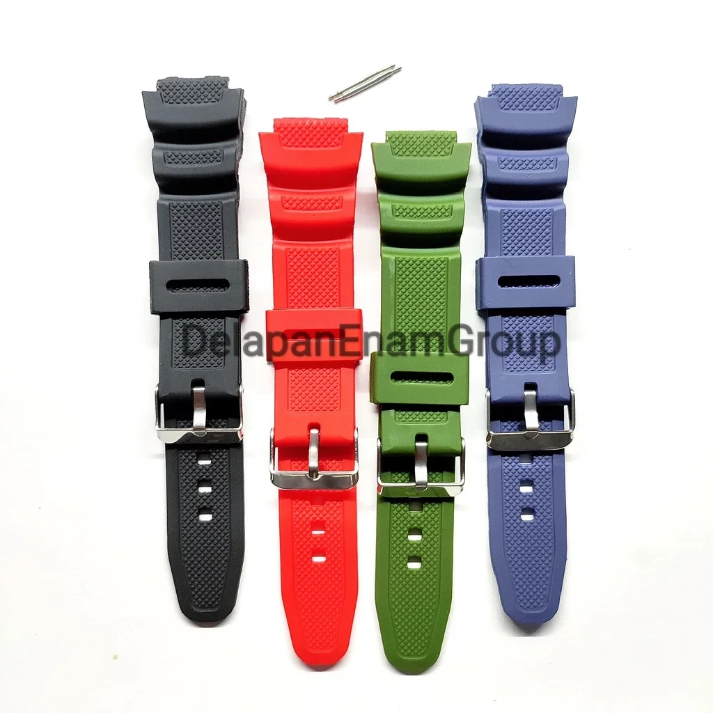 STRAP TALI JAM CASIO W218H W 218H W-218 H RUBBER TALI JAM CASIO W 218 BONUS PEN