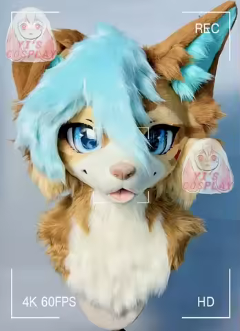 Yis cosplay Custom Furry head Kigurumi Head Cosplay Kemono Fursuit Handmade Headsets Beast Customize