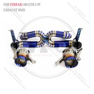 HMD Titanium Exhaust System Performance Catback for Ferrari 488 Pista Spider GTB 3.9T Valve Muffler 