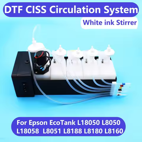 ET 8550 DTF Ciss System White Ink Shake Kit Conversion XP600 for Epson L1800 L800 L18050 L8050 Et855
