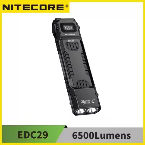 NITECORE EDC29 6500Lumens Utra Slim EDC Tactical Flashlight USB-C Rechargeable Bulit-in Battery Max 