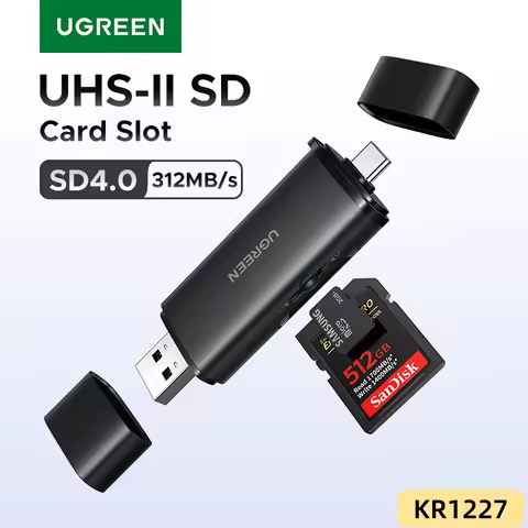 UGREEN USB C SD 4.0 Card Reader USB Memory Card Reader 312MB/s USB3.0&USB C to SD Micro SD TF Card f
