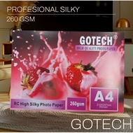 GOTECH 260 GSM PROFESSIONAL RC PHOTO PAPER SILKY A4 260 GSM SILKY PHOTO PAPER/ SILKY PHOTO PAPER/