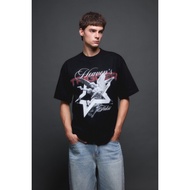 Hakii เสื้อยืด คอกลม สีดำ Heavy Cotton 100% Oversized Black T-Shirt