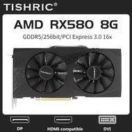 RX 580 8G Video AMD Radeon GDDR5 RX580 8GB 2048sp 51risc 256Bit PCIE X16 3.0 Graphics Card Desktop Computer Gaming Mining CPD