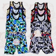 6pairs Terno Cotton Spandex 3-12mos Baby Boy Sando Short B A P E