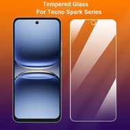 Compatible For Tecno Spark 40 40C 30 30C 20 20C 10 9 9T 8 8P 8T 8C 7 7P 7T Pro Clear Tempered Glass 