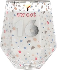 Pavilion - Sweet 16 Glass Candle, 16th Birthday Gifts for Girls, Sweet Sixteen Gifts for Girls, Diam