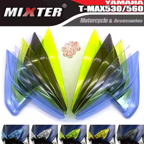 PC Headlight Protector Screen Protective Cover Headlamp Shield For YAMAHA T-MAX 530 T-MAX530 DX SX 2