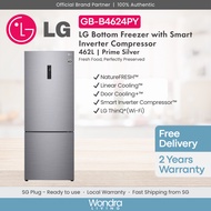 LG 462L Bottom Freezer with Smart Inverter Compressor (Prime Silver) (GB-B4624PY)